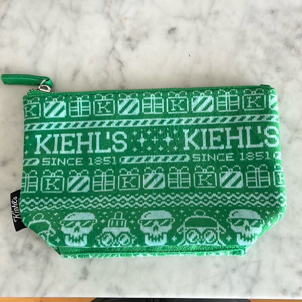 Kiehl’s Dressed Up Skulls Make-up Cosmetic Bag Zippered